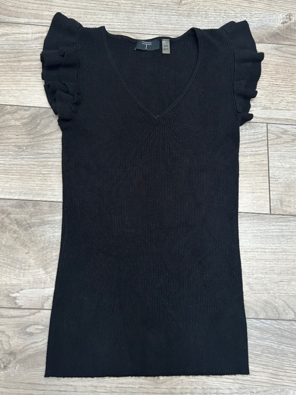 Flutter-Cap-Sleeve Knit Top